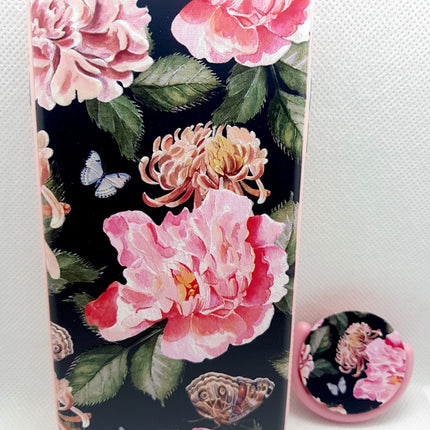 iPhone 6 plus/6s Plus case floral print with pop holder socket finger back cover case 