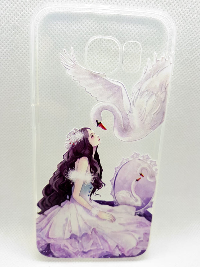Samsung S6 clear case with leifde princess back cover case 
