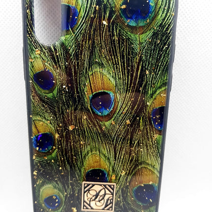 iPhone X / iPhone Xs case peacock feather print protection cover Shockproof Case 