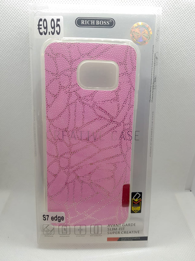 Samsung S7 Edge Hülle Rückseite rosa Modedesign Hülle 