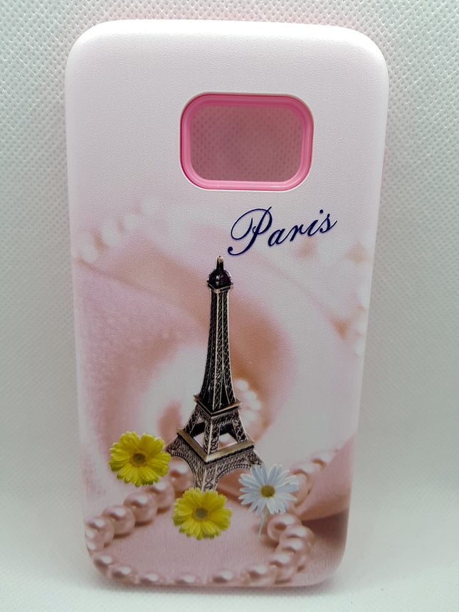 Samsung Galaxy S7 Edge Hülle Rückseite Paris Eiffelturm Modedesign 