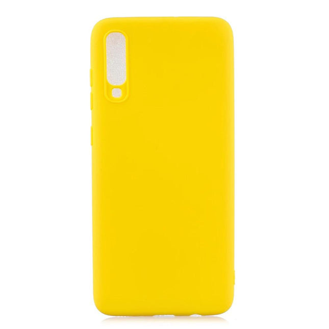 Samsung Galaxy A70 Hülle Rückseite Gelb Mode Silikonhülle