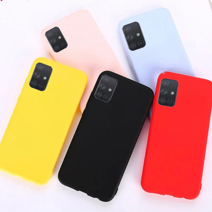 Samsung Galaxy A71 case back sillicone case solid colors