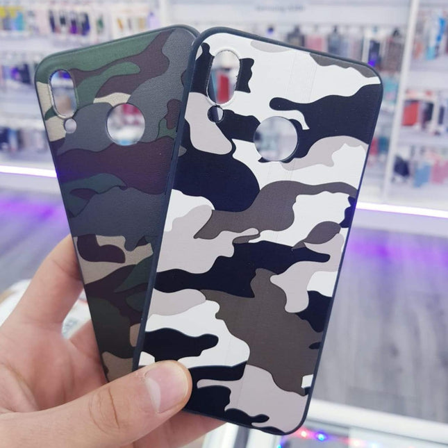 Huawei P20 Lite hoesje achterkant army defence milliteir print backcover