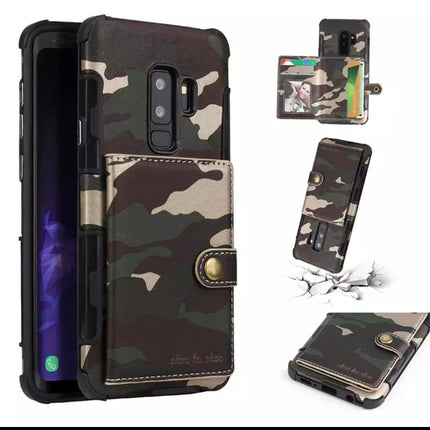 Samsung A5 2017 hoesje met ruimte voor pasjes achterkant army defence milliteir print backcover