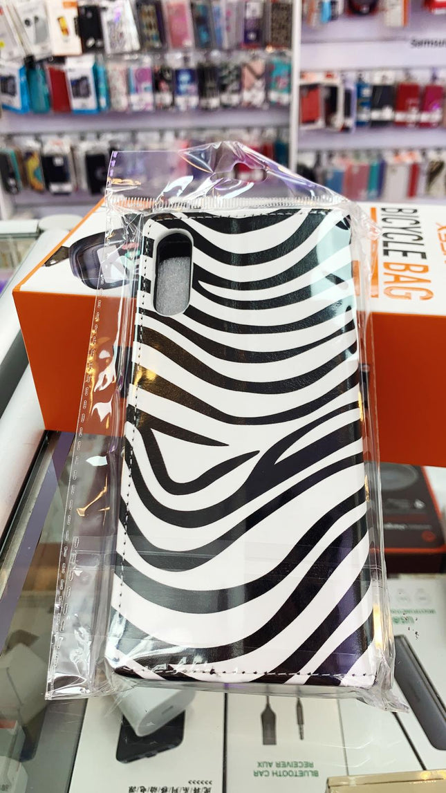 Sony Xperia L4 Bookcase Mapje zebra print- hoesje - Wallet Case