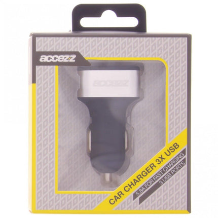 ACCEZZ CAR CHARGER 5.8A 3 USB Autolader