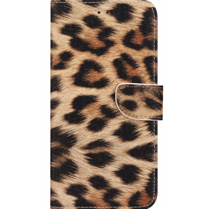 iPhone 12 Pro Max hoesje - Luipaard Design Print mapje- Wallet Case Leopard