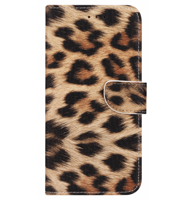 iPhone 11 Pro hoesje - Luipaard Design Print mapje- Wallet Case Leopard