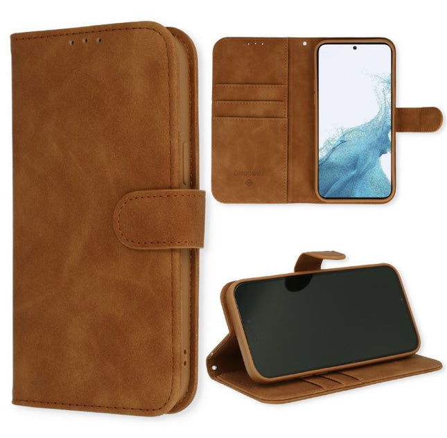 Samsung Galaxy S23 case wallet book case brown