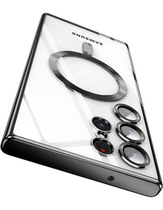 Samsung Galaxy S24 Hülle schwarz Klare magnetische Magsafe-Linsenschutzhülle