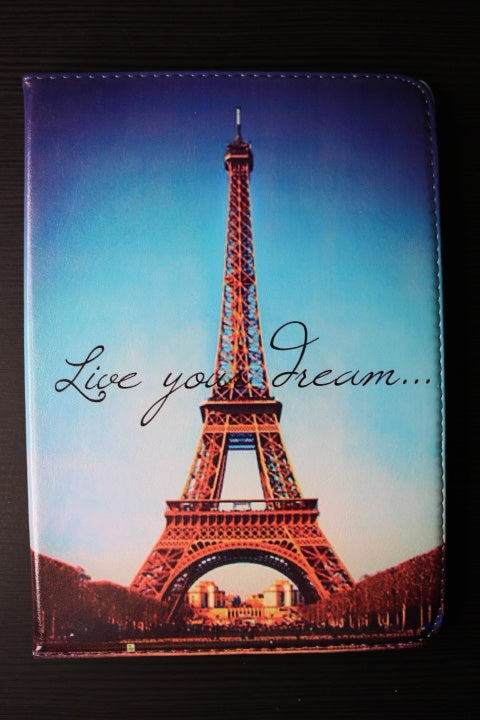 iPad Air 2 Eiffel tower Paris print case | 360° rotatable Multi-stand - Bookcase cover 