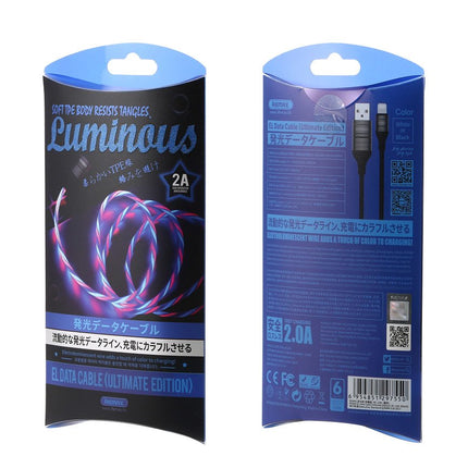 Leuchtendes Ladekabel – iPhone-Ladegerät – Typ-C-Ladegerät – Micro-USB-Ladegerät, leichtes USB-Kabel – Telefon-Ladegerät mit LED-Beleuchtung