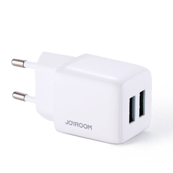 2x USB-Wandladegerät von Joyroom mit einer Leistung von bis zu 12 W 2,4 A (L-2A121)