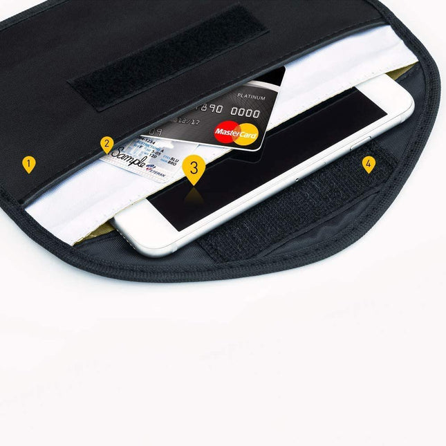 Anti Theft Case for Car Keys Phone Radio Blocking Faraday Box Faraday Cage 20cm x 11cm Black