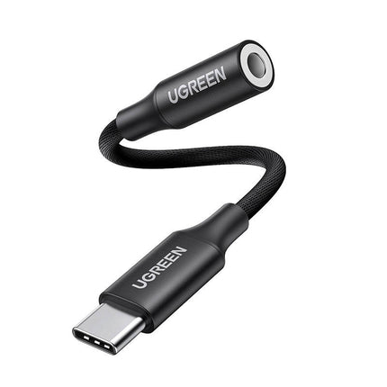 Audio adapter UGREEN AV161 USB-C naar mini jack 3.5mm (zwart)