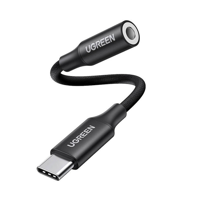 Audioadapter UGREEN AV161 USB-C auf Mini-Buchse 3,5 mm (schwarz)