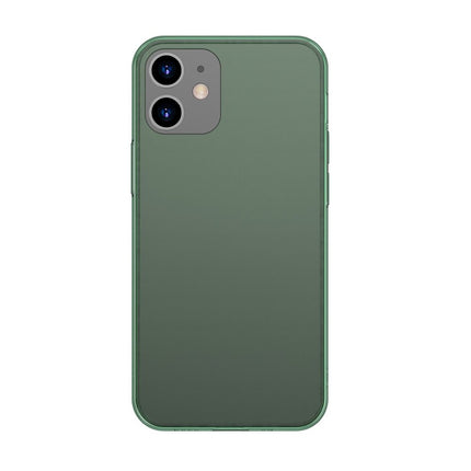 Baseus Frosted Glass Case Rigid case with flexible frame iPhone 12 mini Dark Green (WIAPIPH54N-WS06)