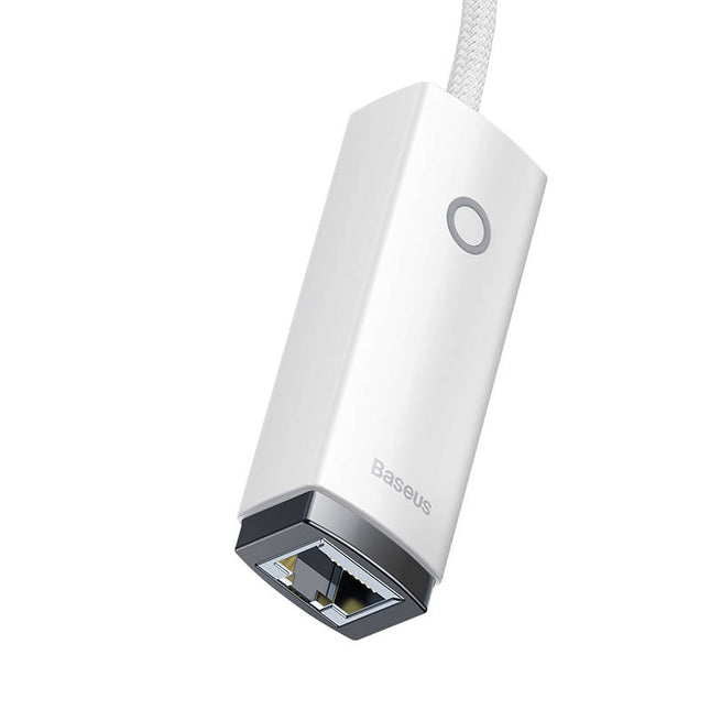 Baseus Lite Series USB-C-auf-RJ45-Netzwerkadapter, 100 Mbit/s (weiß)
