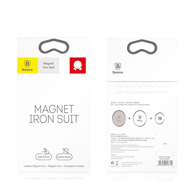 2 Piece Metal Plates Baseus Magnet Iron Suit Set - Black