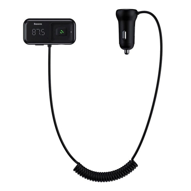 Baseus S-16 Bluetooth 5.0 FM-Transmitter 2x USB Autoladegerät AUX MP3 TF Micro SD 3,1 A Schwarz