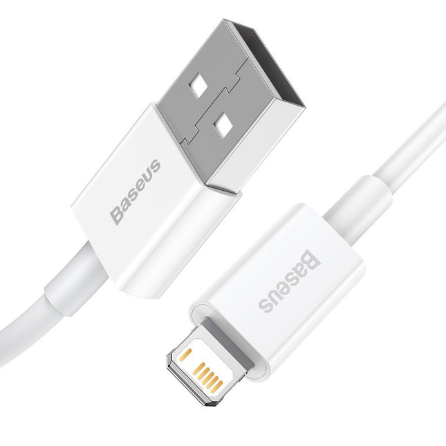 Baseus Superior-Kabel USB - Lightning 2,4 A 0,25 m Weiß (CALYS-02)