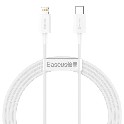Baseus Superior Kabel USB Type C - Lightning Power Delivery 20 W 1 m Wit (CATLYS-A02)