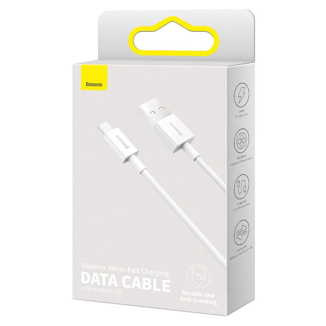Baseus Superior Series Cable USB to micro USB, 2A, 1m (white)