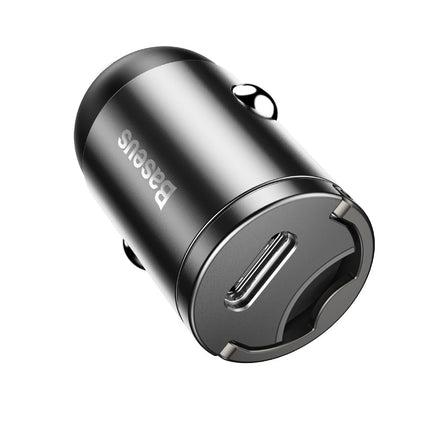 Mini USB C Car Charger 30W Fast Charger - Type C Fast Charger - Space Gray