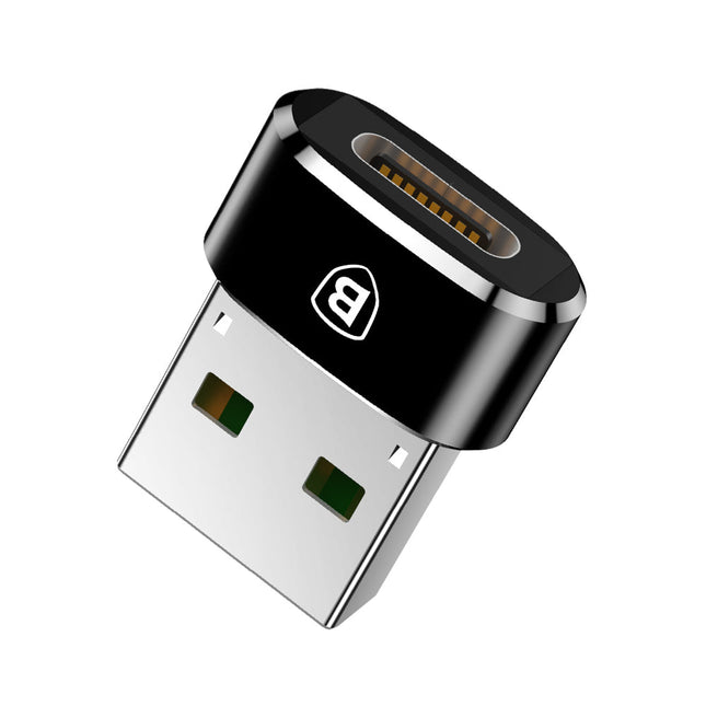 Baseus converter USB Type-C naar USB Adapter Connector zwart (CAAOTG-01)
