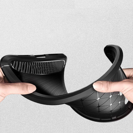 iPhone 12 Pro Max zwart hoesje Carbon Case Flexible Cover TPU Case