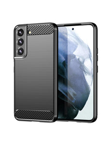 Carbon Case voor Samsung Galaxy S23 flexibele siliconen carbon cover zwart