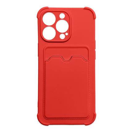 iPhone 8 Plus / iPhone 7 Plus hoesje backcover rood met ruimte voor pasjes