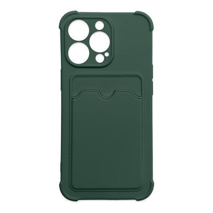 iPhone Xs Max case back cover green with space for cards