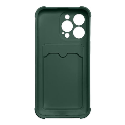 iPhone Xs Max case back cover green with space for cards