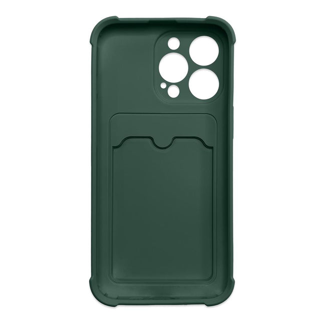 Green case for iPhone 11 Pro Max Card Case silicone wallet case with card holder documents