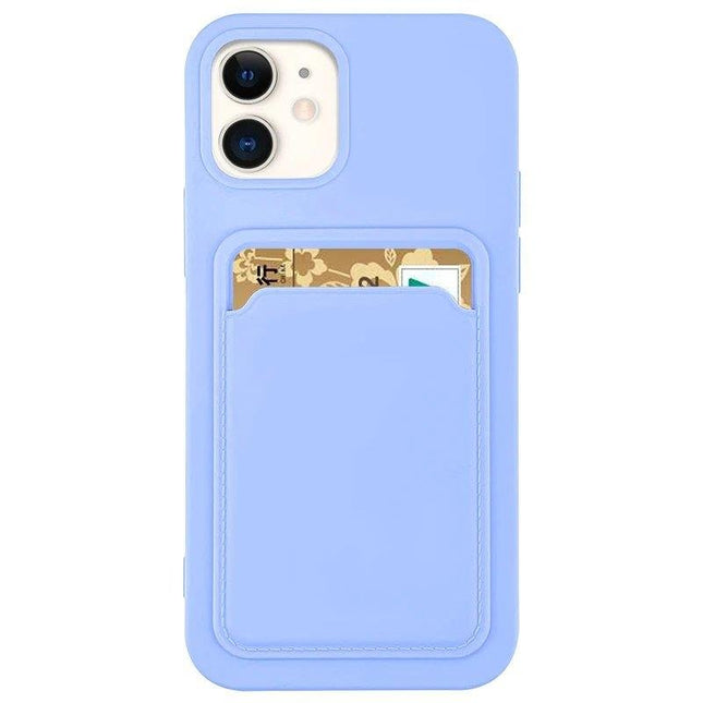 Light blue Card Case Silicone Wallet Case with Card Slot Documents for Samsung Galaxy S20 FE 5G