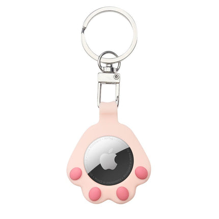 Cat Paw AirTag pink Case Silicone Case Keychain Pendant for AirTag