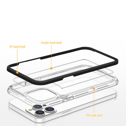 Doorzichtige 3in1 case voor Samsung Galaxy Z Flip 4 siliconen cover met frame rood