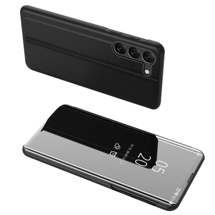 Clear View Case cover voor Samsung Galaxy S23+ flipcover zwart