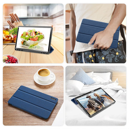 Dux Ducis Samsung Galaxy Tab S7+ (S7 Plus) / S7 FE / Tab S8+ (S8 Plus) Hülle Domo Tablet Cover mit Multi-Winkel-Ständer und Smart Sleep-Funktion