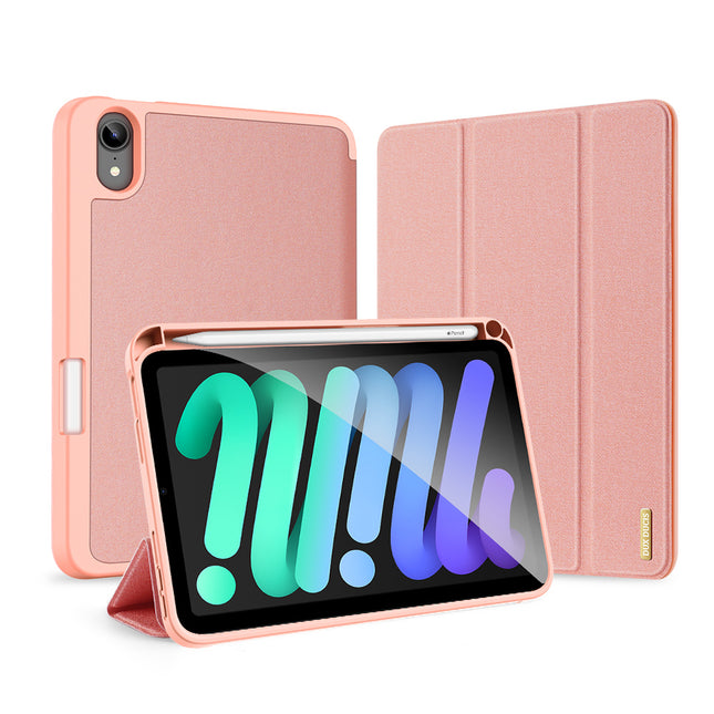 iPad Mini 6 - hoesje pink roze Silicone Smart Cover