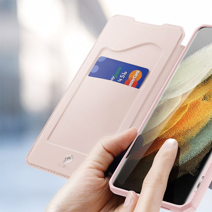 DUX DUCIS Skin X Bookcase-Hülle für Samsung Galaxy S21 Ultra 5G rosa