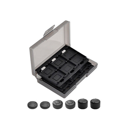 Dobe set doppen voor Nintendo Switch + doosje voor geheugenkaarten zwart (TNS-1844)