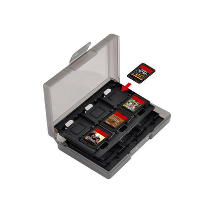 Dobe Satz Kappen für Nintendo Switch + Box für Speicherkarten schwarz (TNS-1844)