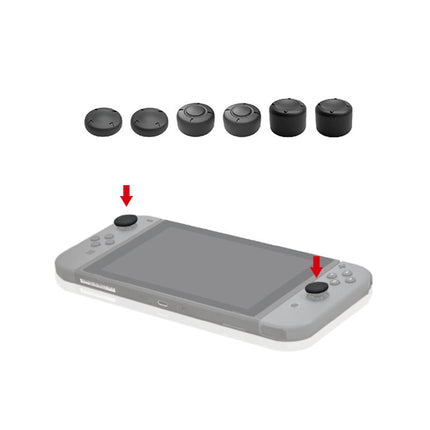 Dobe set doppen voor Nintendo Switch + doosje voor geheugenkaarten zwart (TNS-1844)