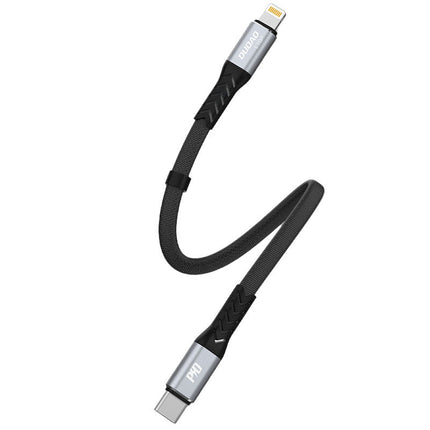 23CM Dudao korte kabel USB Type C naar Lightning PD 20W zwart (L10P)