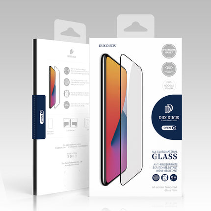 Google Pixel 6  10D Tempered Glass durable tempered glass 9H for the entire screen with frame black (case friendly)