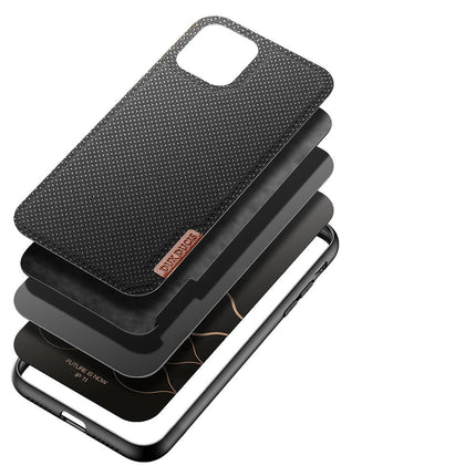 iPhone 11 Pro Max case black Dux Ducis Fino case covered with nylon material