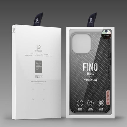iPhone 13 Mini Hülle Dux Ducis Fino Hülle mit schwarzem Nylonmaterial überzogen 